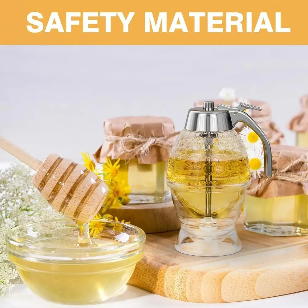 Honey Dispenser 200ML – Leak-Proof Syrup & Honey Pouring Container