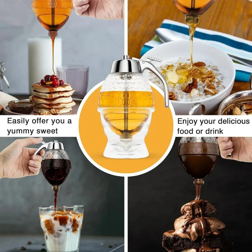 Honey Dispenser 200ML – Leak-Proof Syrup & Honey Pouring Container
