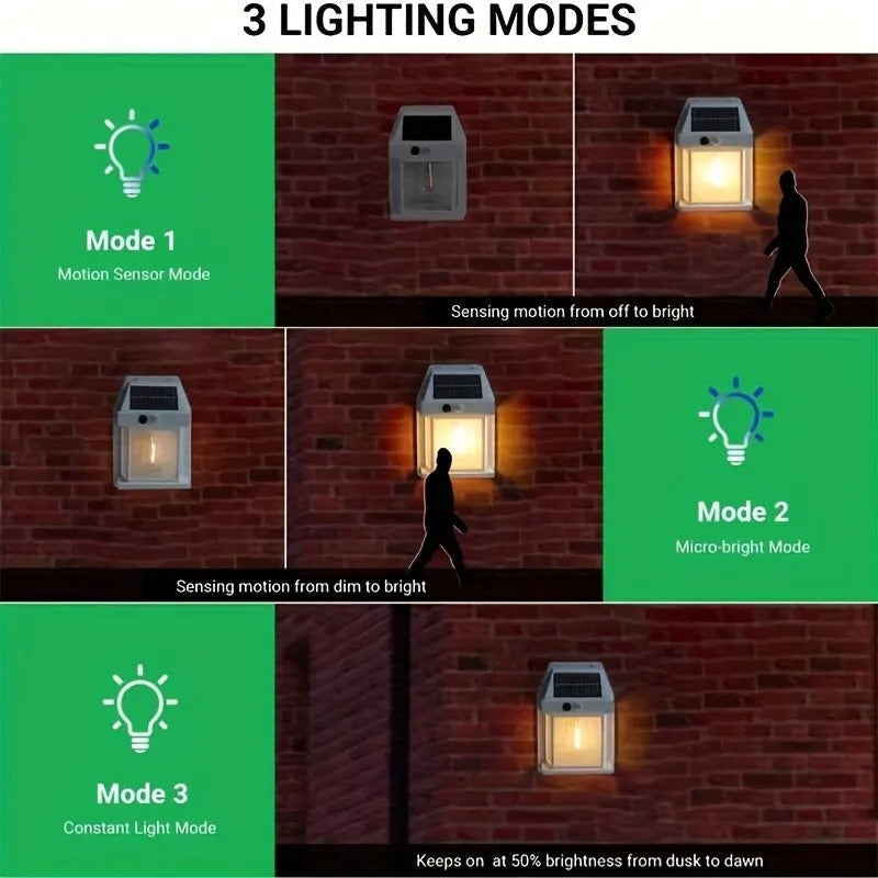 CALLISTA LED Solar Wall Lamp – Outdoor Waterproof Up & Down Garden Light