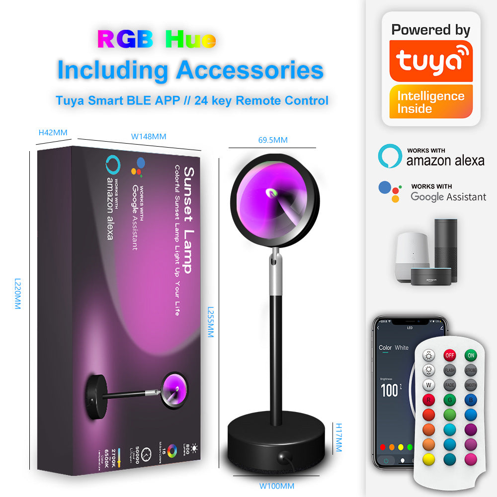 Smart RGB Sunset Projection Lamp | APP & Remote Control Ambient LED Light