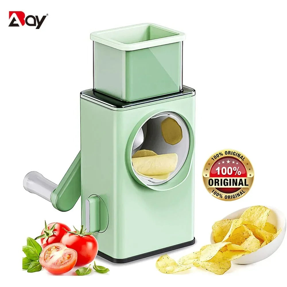 3-in-1 Manual Vegetable Slicer Roller – Multifunction Vegetable Cutter & Grater