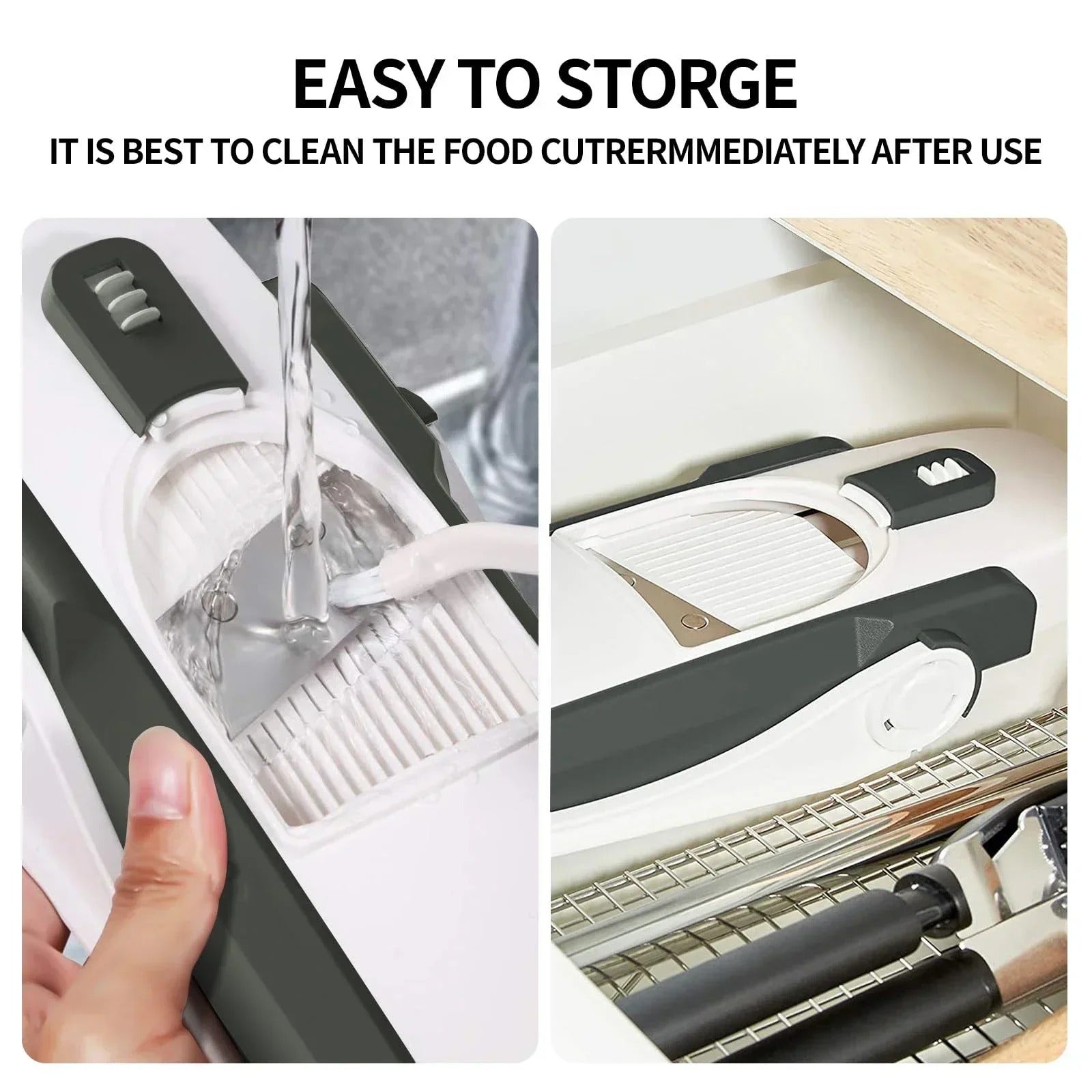 5-in-1 Safe Manual Vegetable Chopper – Multi-Function Mandoline Slicer & Dicer