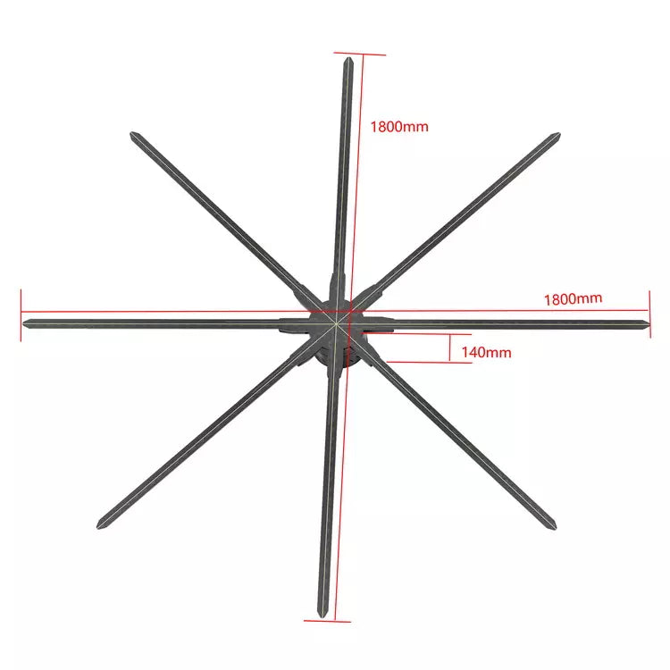 3D Hologram Fan Display | LED WiFi Advertising Projection Fan