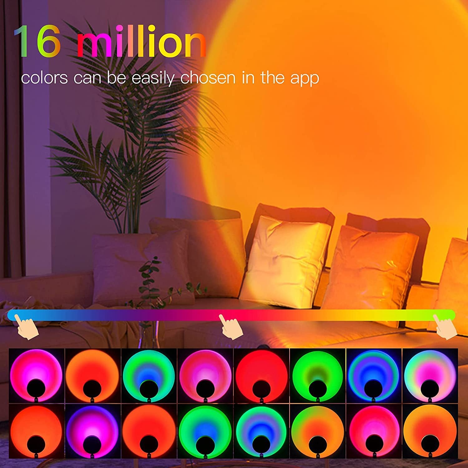 Smart RGB Sunset Projection Lamp | APP & Remote Control Ambient LED Light