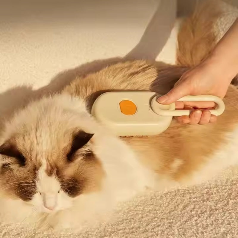 Steam Pet Brush | 3-in-1 Electric Spray Grooming & Deshedding Brush