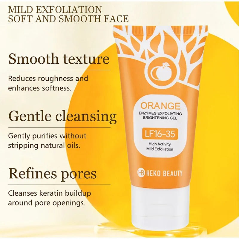 Orange Enzyme Exfoliating Gel – Gentle Brightening & Deep Cleansing Face Gel