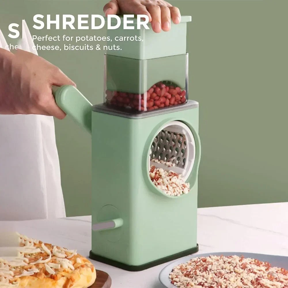 3-in-1 Manual Vegetable Slicer Roller – Multifunction Vegetable Cutter & Grater