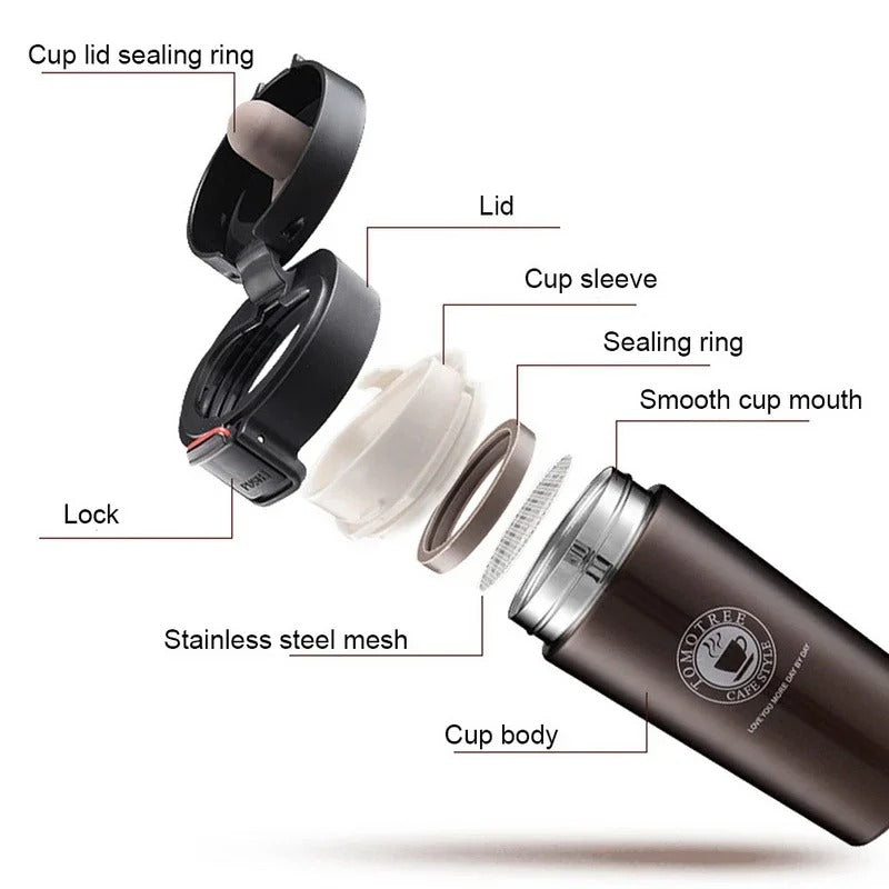 Hot & Cool Vacuum Insulated Cup – 380ml Stainless Steel Leak-Proof Flask