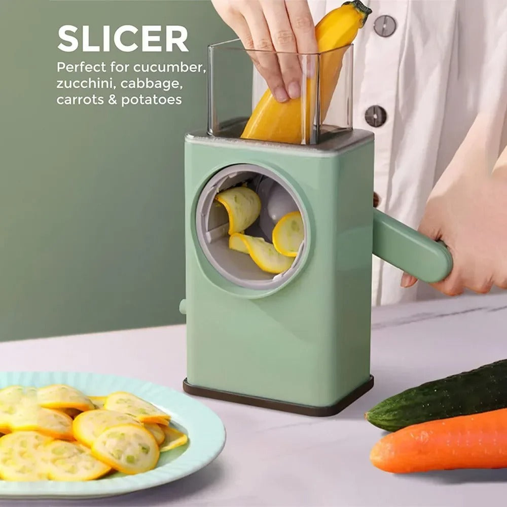 3-in-1 Manual Vegetable Slicer Roller – Multifunction Vegetable Cutter & Grater