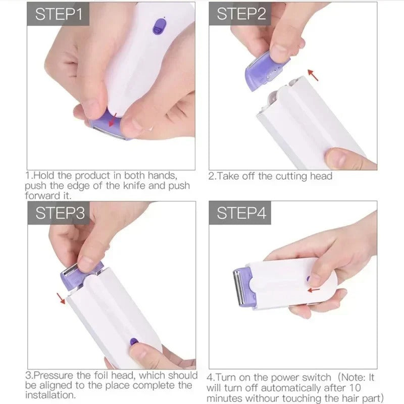 Painless Electric Hair Removal Device – Sensa-Light Rechargeable Shaver