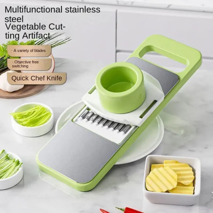 5-in-1 Vegetable Cutter – Multifunctional Stainless Steel Vegetable Cutter & Slicer for Kitchen