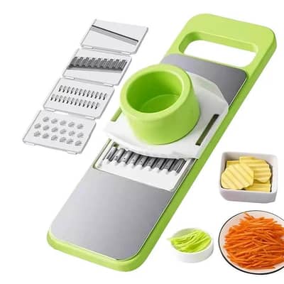 5-in-1 Vegetable Cutter – Multifunctional Stainless Steel Vegetable Cutter & Slicer for Kitchen