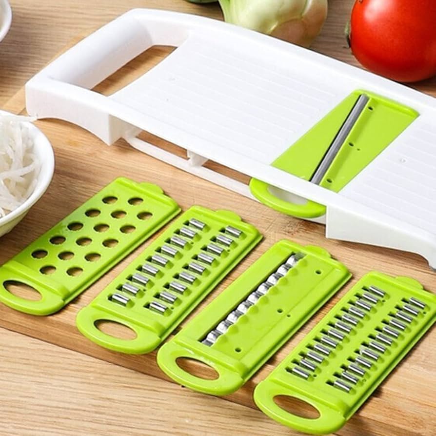 5-in-1 Vegetable Cutter – Multifunctional Stainless Steel Vegetable Cutter & Slicer for Kitchen